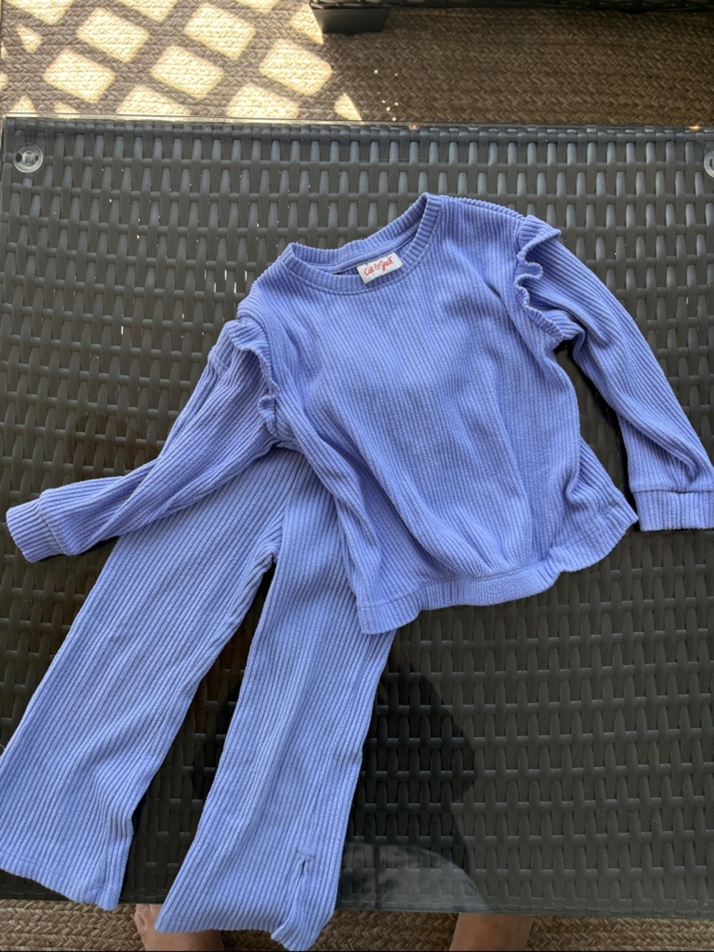Cat & Jack  Lavender Ribbed Two-Piece little girls Set